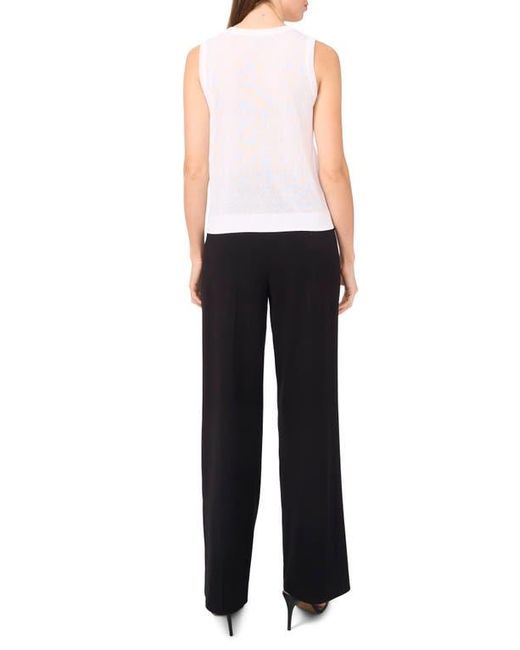 Halogen® White Crewneck Sleeveless Sweater