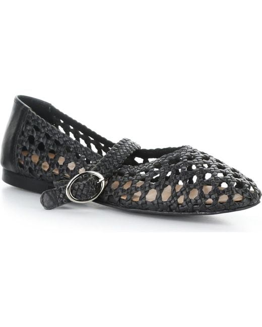 Bos. & Co. Black Wilda Mary Jane Flat