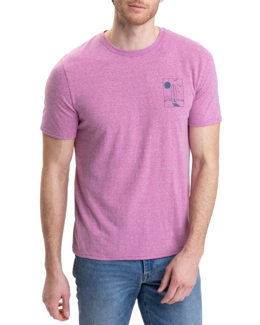 Threads For Thought Purple Surf Beach Graphic T-shirt for men