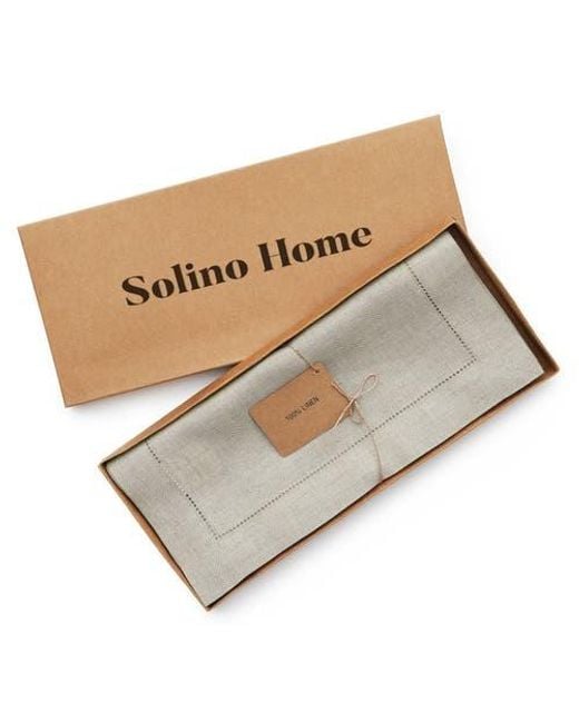 Solino Home Gray Linen Table Runner