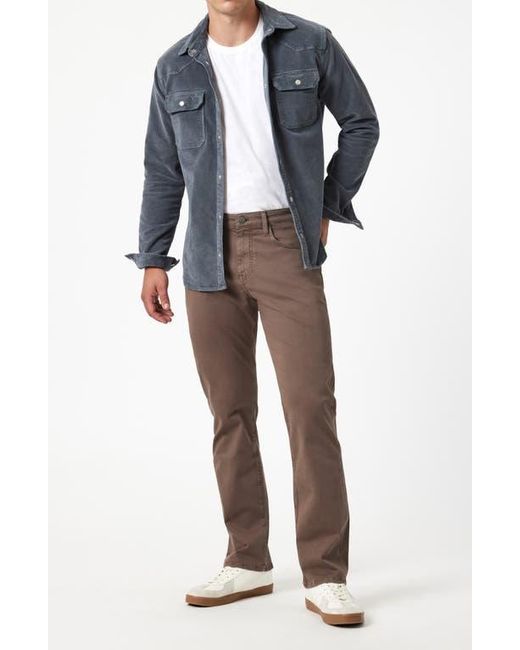 Mavi Gray Matt Relaxed Straight Leg Twill Pants for men