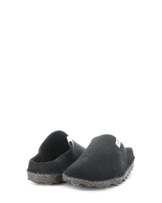 ASPORTUGUESAS Black Natura Wool Felt Mule