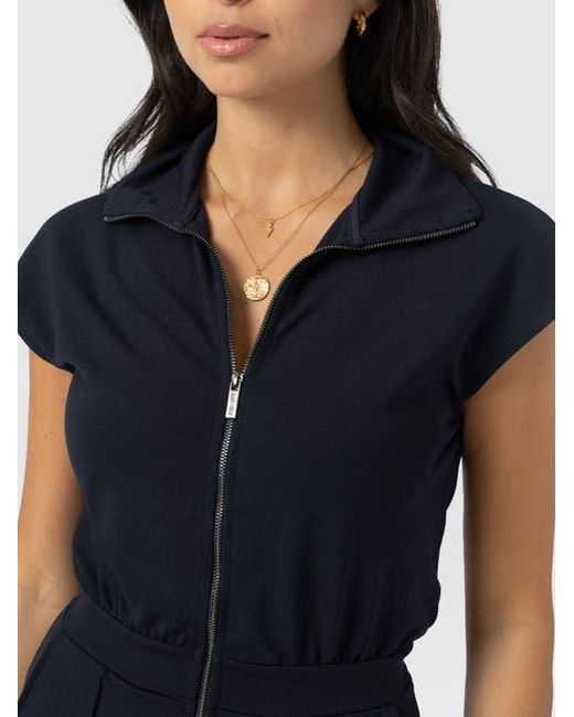 Saint + Sofia Blue Keller Jumpsuit