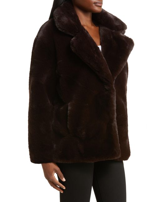 Blank NYC Black Faux Fur Coat