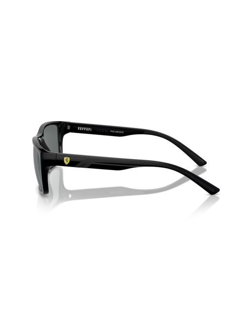 Scuderia Ferrari Black X 59mm Rectangular Sunglasses for men