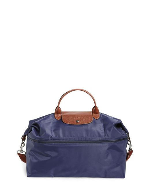 Longchamp Blue 'le Pliage' Expandable Travel Bag
