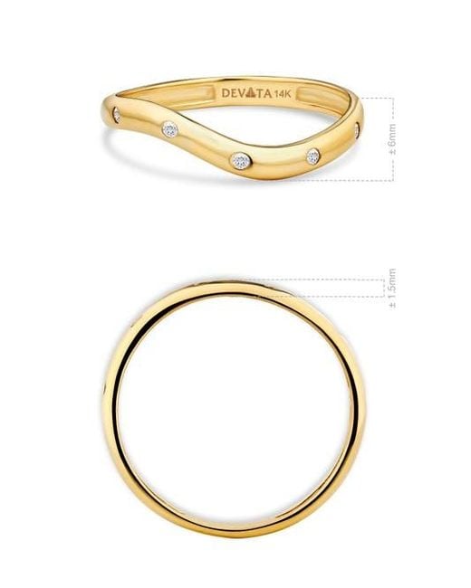 DEVATA Metallic Wave Ring