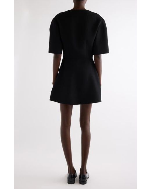 Givenchy Black Cocoon Wool Grain De Poudre Minidress