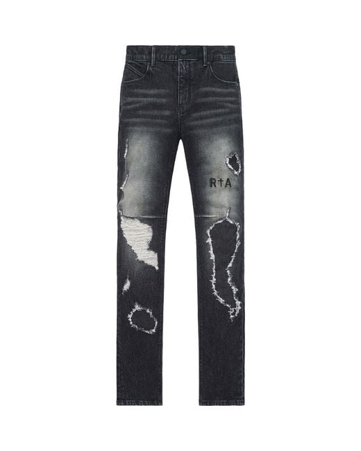 RTA Clayton Ripped Skinny Jeans in Blue for Men | Lyst
