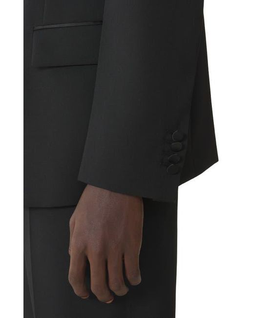 Lanvin Black Wool Jacket With Stand-Up Collar for men