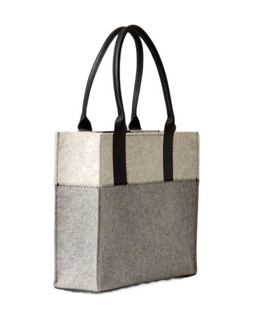 Graf & Lantz Gray Jaunt Merino Wool Midi Tote