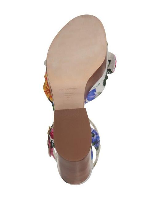 Dolce & Gabbana Multicolor Gardenia Print Platform Sandal