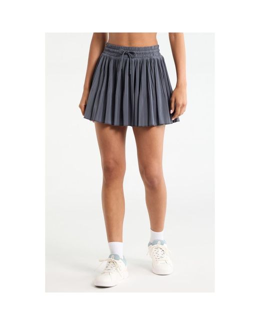 Zella Blue Pleated Drawstring Skirt