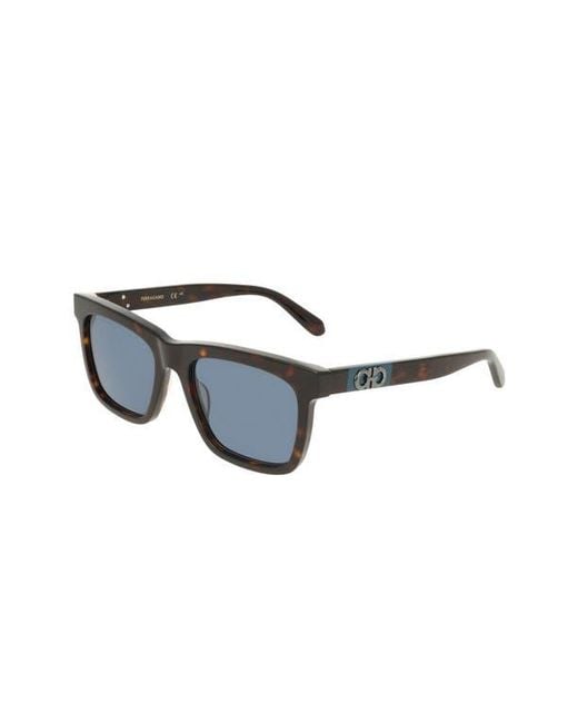 Ferragamo Blue 55Mm Gradient Rectangle Sunglasses for men