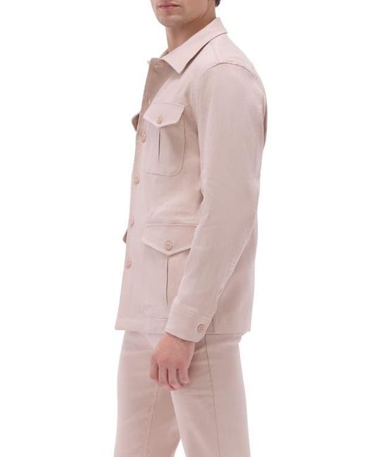 Bugatchi Multicolor Linen Blend Safari Jacket for men