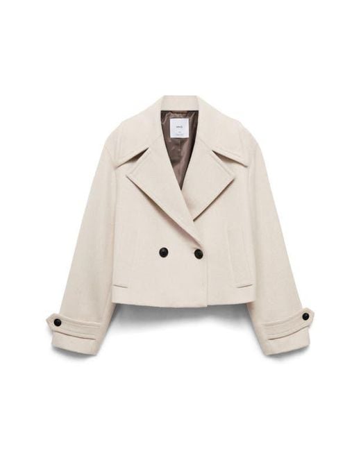 Mango Natural Double Breasted Jacket