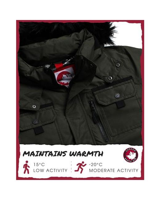 canada weather gear Brown Insulated Puffer Jacket for men