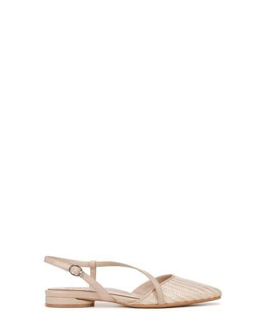 Naturalizer Hawaii Pointed Toe Slingback Flat in White | Lyst