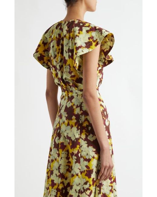 Ulla Johnson Multicolor Rumi Print Flutter Sleeve Top