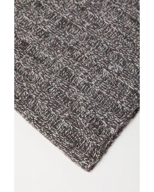 Brunello Cucinelli Gray Cashmere Knit Scarf for men