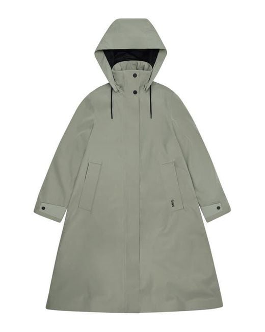 Rains Green Suva Vision Softshell A-Line Jacket