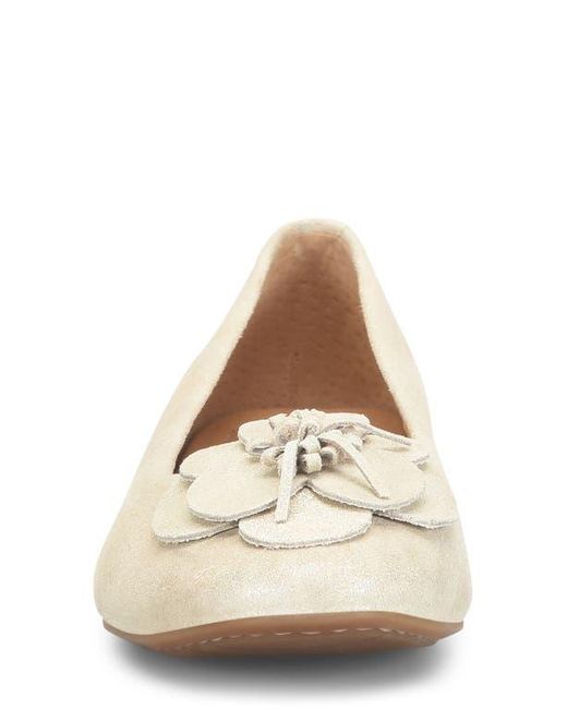 Børn Natural Petula Flower Embellished Flat