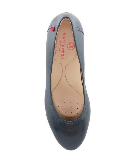 Marc Joseph New York Blue Prospect Leather Wedge Pump