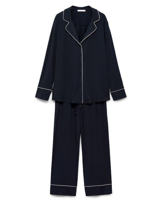 Mango Blue Piped Pajamas
