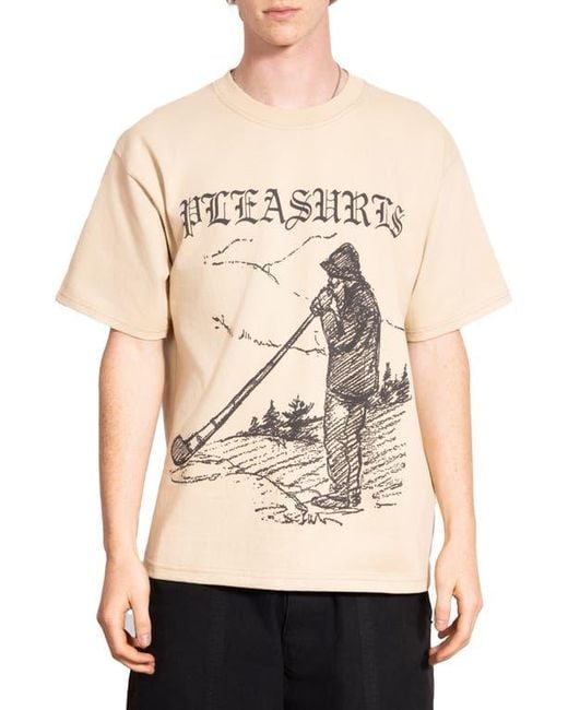 Pleasures Natural Pipe Graphic T-Shirt for men