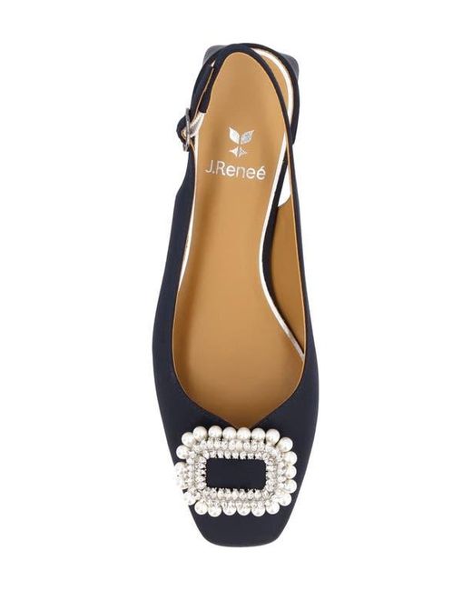 J. Reneé Blue Eudora Embellished Slingback Pump