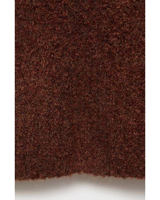 Mango Brown Bouclé Turtleneck Sweater