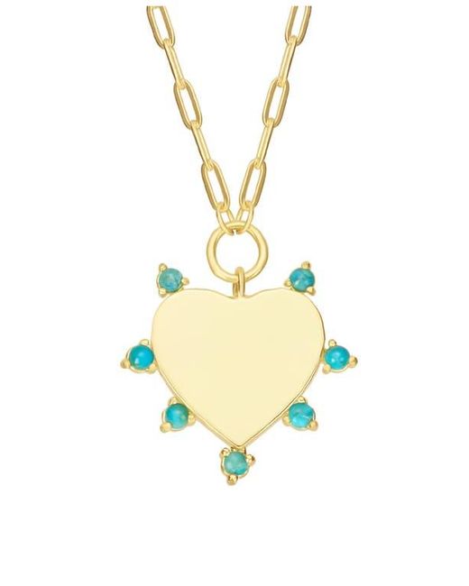 ATHRA LUXE Metallic Heart Pendant Necklace