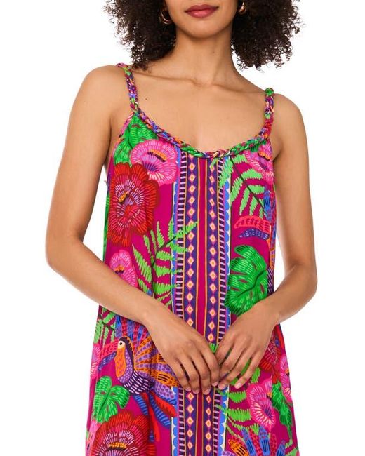 Vince Camuto Multicolor Braid Trim Maxi Dress