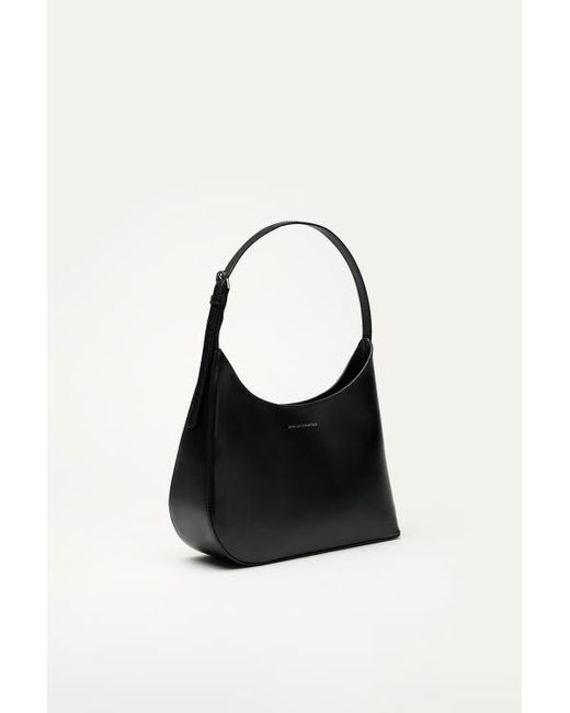 Want Les Essentiels De La Vie Black Arch Smooth Leather Shoulder Bag