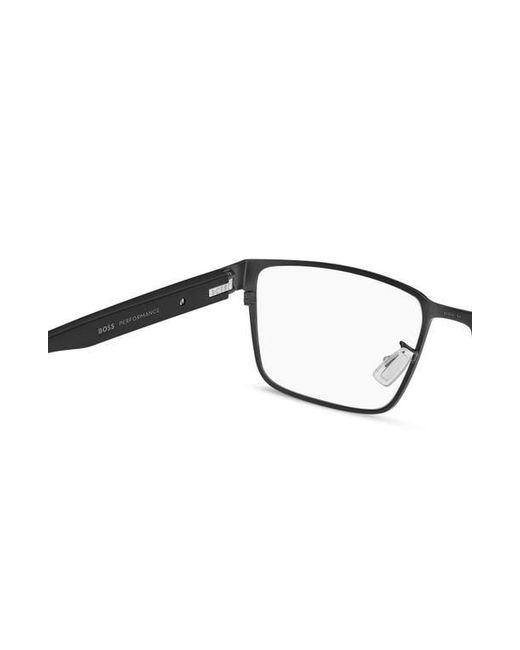 HUGO Brown 57Mm Rectangular Optical Glasses for men