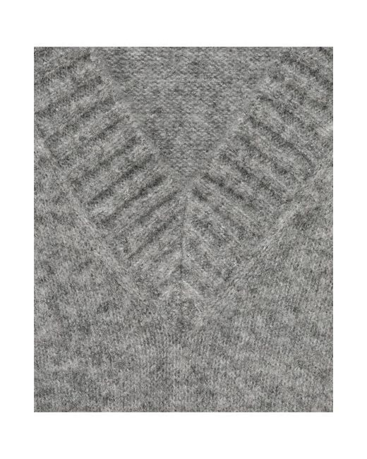 Mango Gray V-Neck Sweater