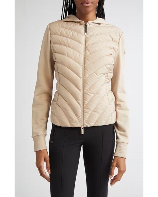 Moncler Natural Mixed Media Down Jacket