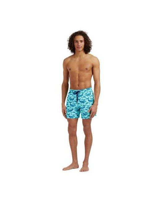 Vilebrequin Blue Swim Shorts Whales for men