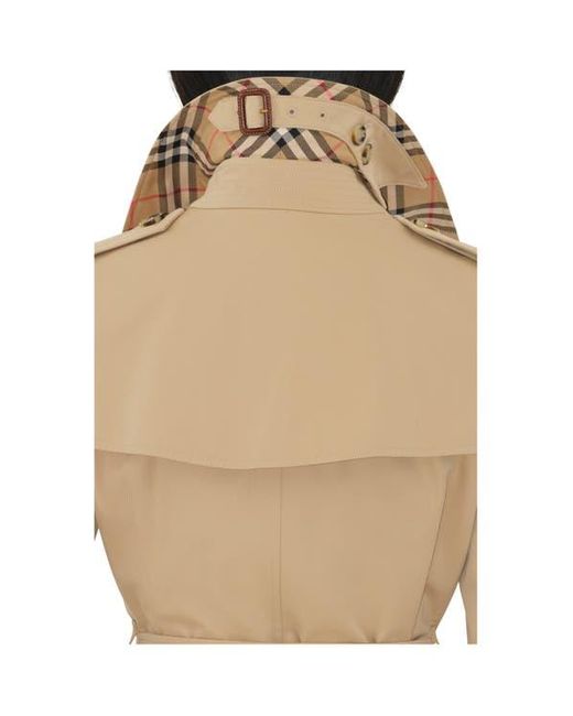 Burberry Natural Short Kensington Heritage Trench Coat