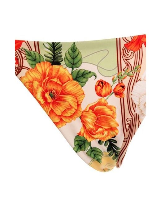 Agua Bendita Orange Alegria Ete Side Tie Bikini Bottoms