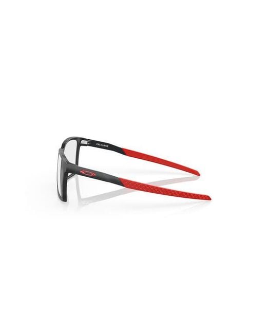 Oakley Black 56Mm Rectangle Optical Glasses for men