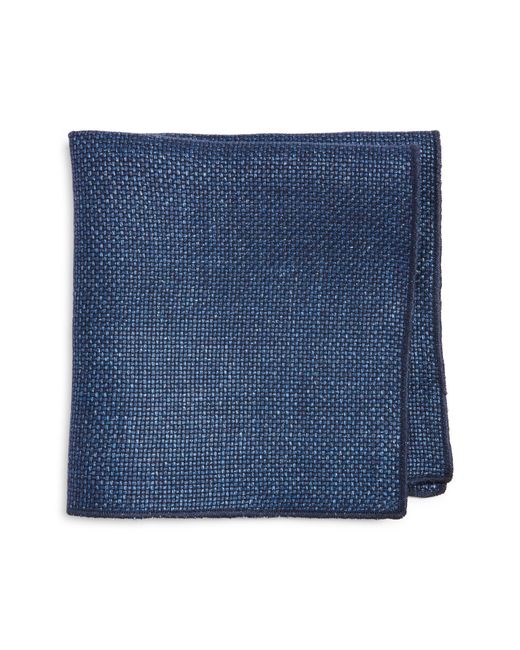 CLIFTON WILSON Blue Wool Pocket Square for men