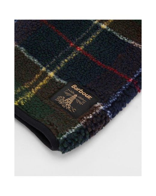 Barbour Black Field Tartan Fleece Snood for men