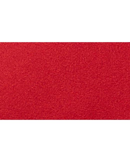 Victoria Beckham Red Ruched Waist Midi Dress
