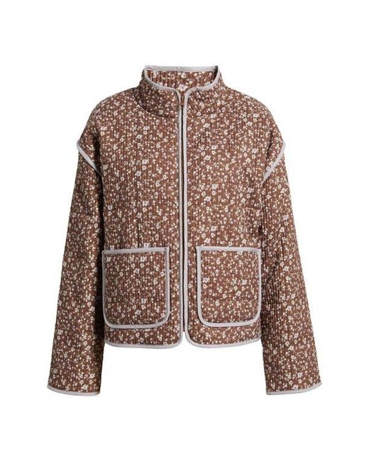 Thread & Supply Red Floral Quilted Jacket