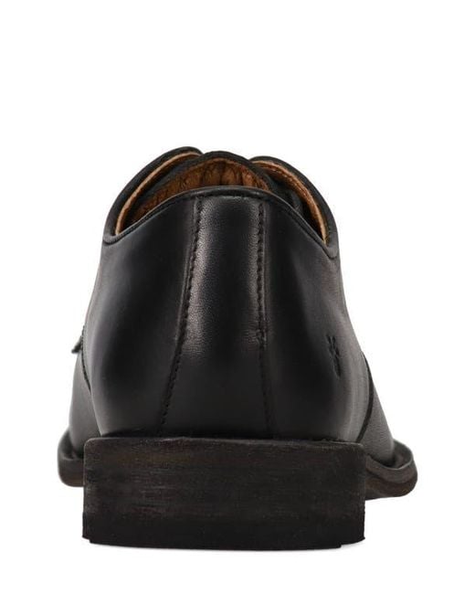 Frye Black Timeless Plain Toe Flex Derby Shoes for men