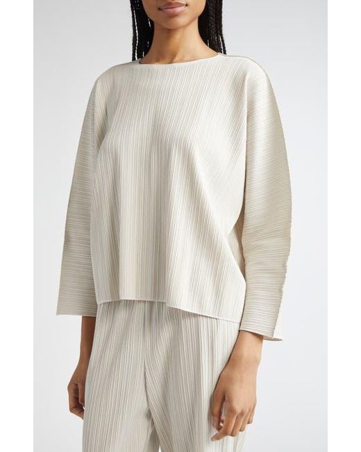 Pleats Please Issey Miyake White A-Poc Pleated Top