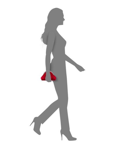 Nina Red Jane Frame Clutch