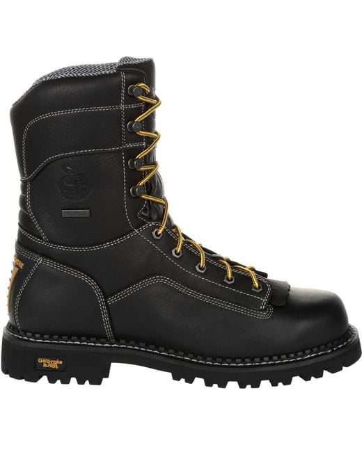 Georgia Boot Black Amp Lt Logger Composite Toe Waterproof Work Boot for men