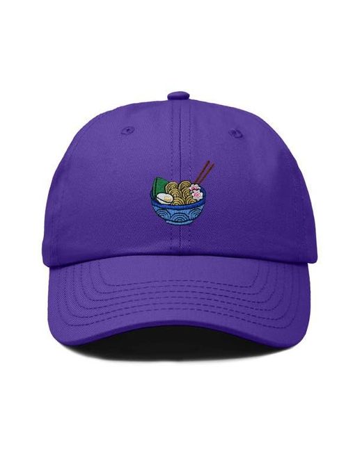 Alix Purple Noodles Embroidered Casual Cap